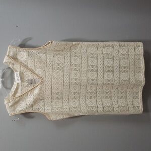 Sand & Spirit NWT Cream With Tan Trim Hooded Beach Cover-up